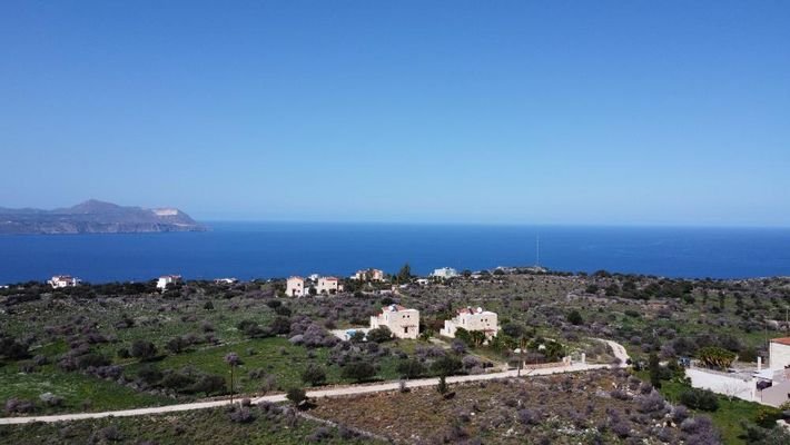Kreta, Kokkino Chorio: Spektakuläres Grundstück mit Meerblick zu verkaufen