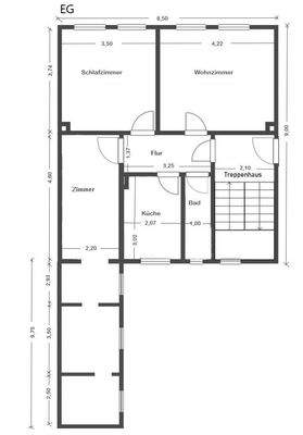 Grundriss EG mit Anbau