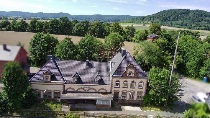 Schienenansicht mit Umland