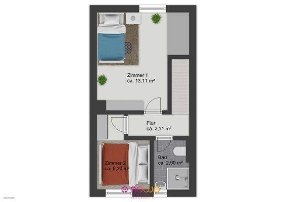 Grundriss obere Etage