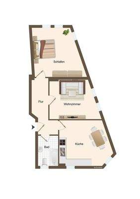 Grundriss Skizze Whg 06