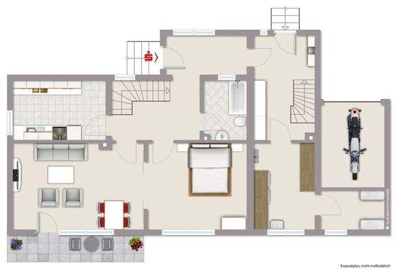 Grundrisskizze Erdgeschoss