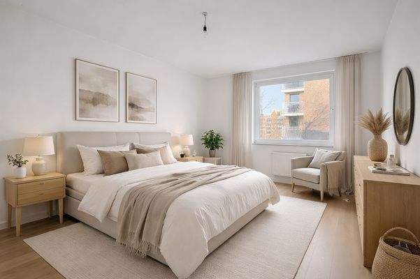 Schlafzimmer (virtuell möbliert)