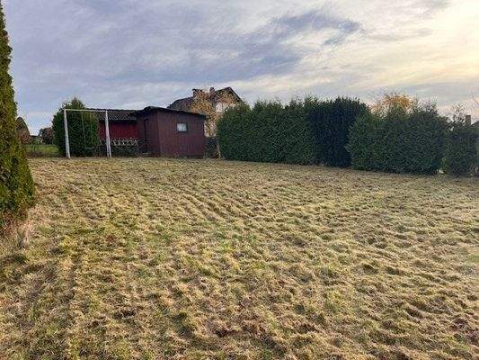 Blick auf das Grundstück