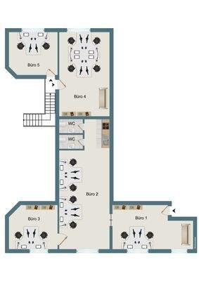 Grundriss mit möglichen Zusatzräumen