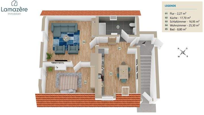 Grundriss Wohnung OG links