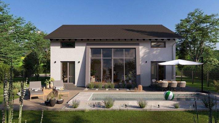 Gartenansicht mit Pool