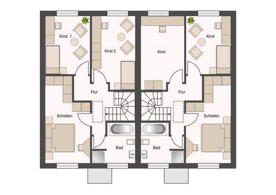 Doppelhaus 2 OG hinten