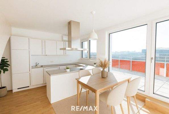 Küchen mit Zugang zur Terrasse, Virtuelles Staging