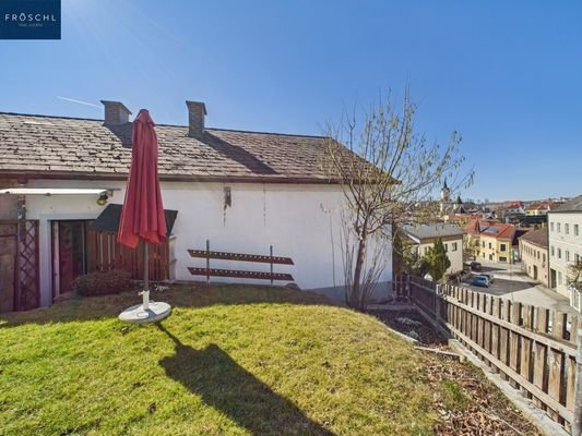 Ansicht Garten OG mit Stadtblick