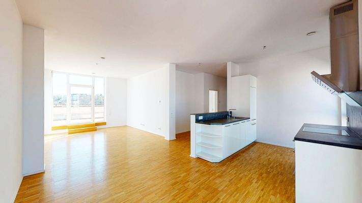 Wohn-, Ess-, Kochbereich (Musterwohnung)