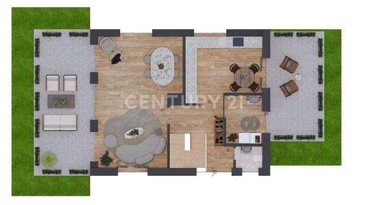 Grundriss Erdgeschoss visualisiert