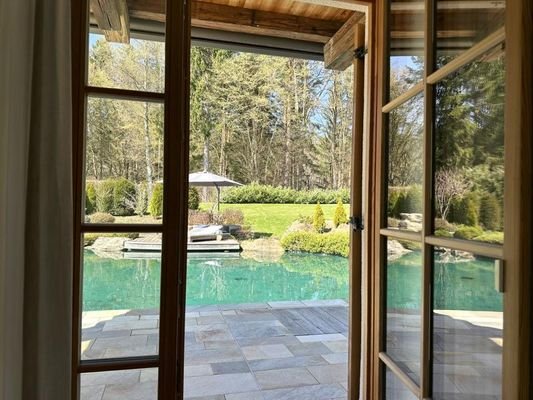 Poolblick Küche