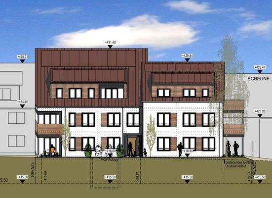 Ansichten Neubau Süden