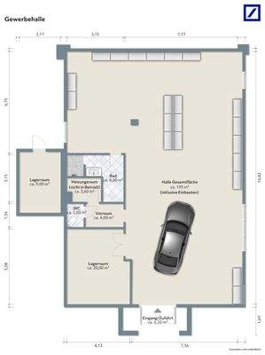 Grundriss Gewerbehalle