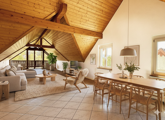 [KI-optimiertes Foto] Wohn- und Esszimmer