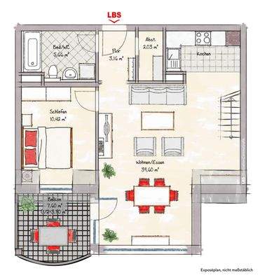 Grundriss vierter Stock
