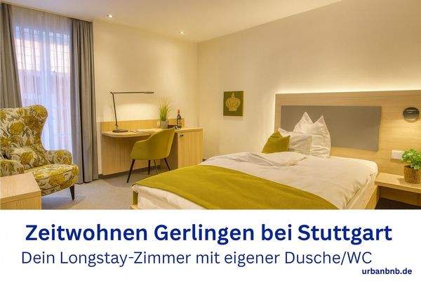 Zimmer mieten in Gerlingen bei Stuttgart eigene Dusche urbanbnb 1.png