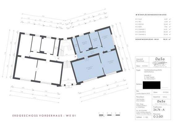 Grundriss WE 01 - VH