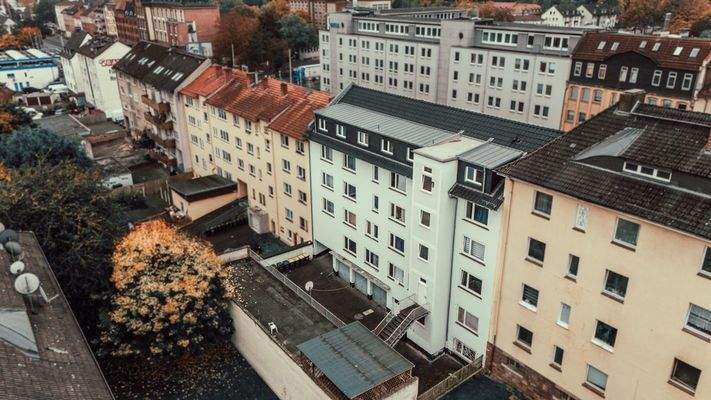 Luftaufnahme – Immobilie mit Blick auf die Umgebung