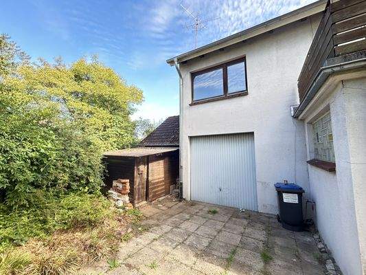 Rückseite der Garage