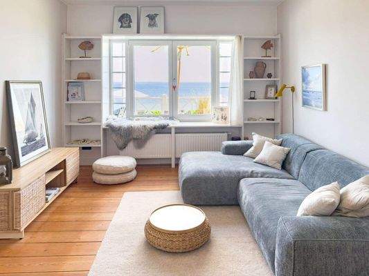 Wohnzimmer mit Meerblick