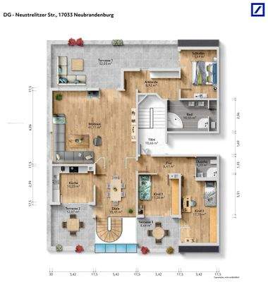 Grundriss obere Wohnebene