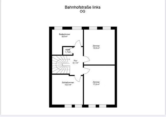 Grundriss Obergeschoss Haus 8D