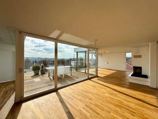 Blick auf die Terrasse