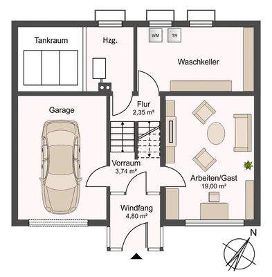 Eingangsebene-Untergeschoss
