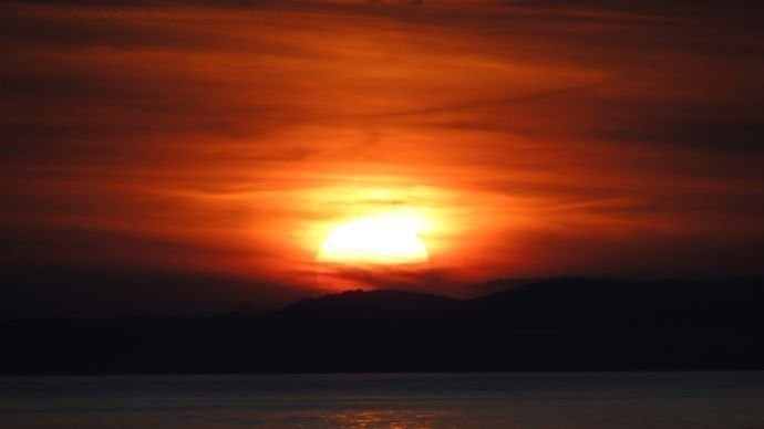 Sonnenuntergang am Bodensee 