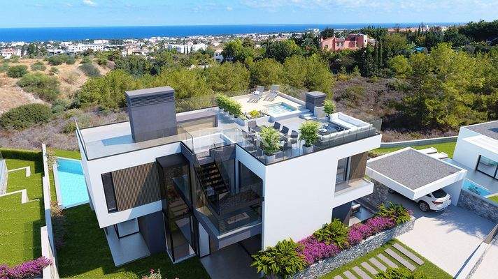 Villas with Private Pools and Views in Girne North Cyprus