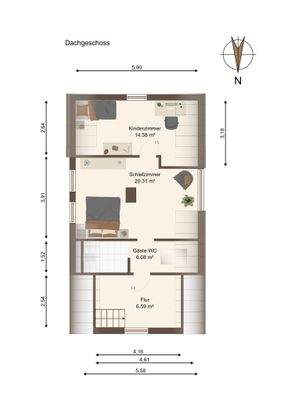Grundriss Dachgeschoss