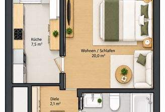 Grundriss Wohnung