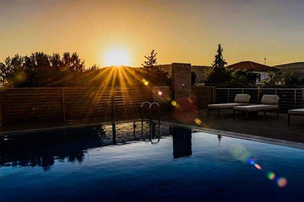 Kreta, Tsifliki: Umweltfreundliche Villa mit Pool, Garten und Whirlpool bei Elounda zu verkaufen