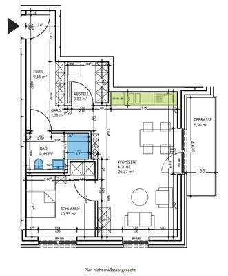 Grundriss Wohnung 4 mit Maßen