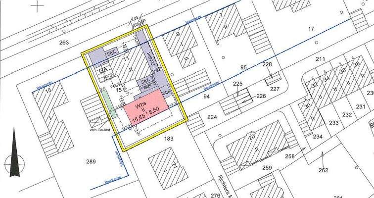 Lageplan für eine mögliche Bebauung