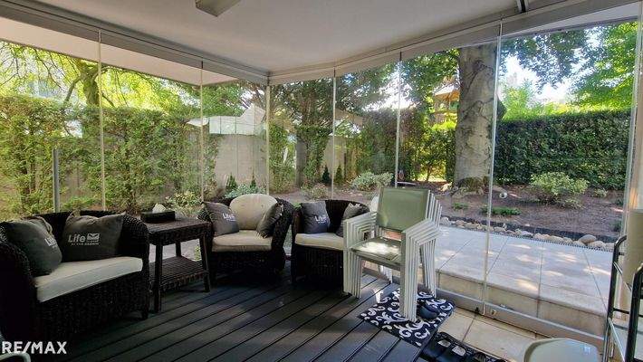 Wintergarten bei westseitiger Terrasse