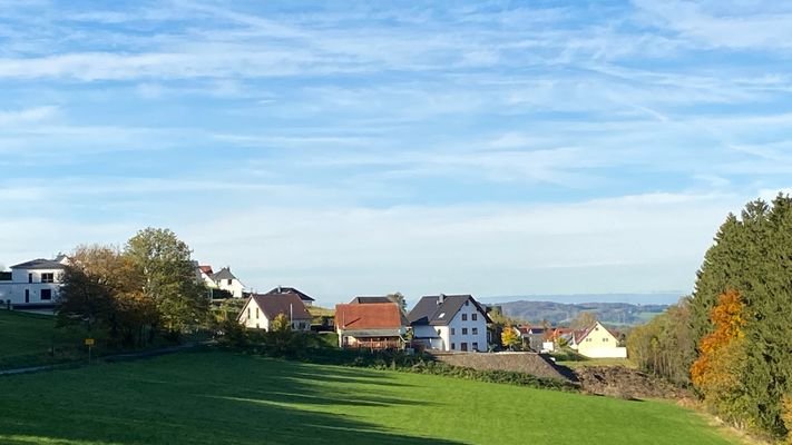 Blick auf das Baugebiet