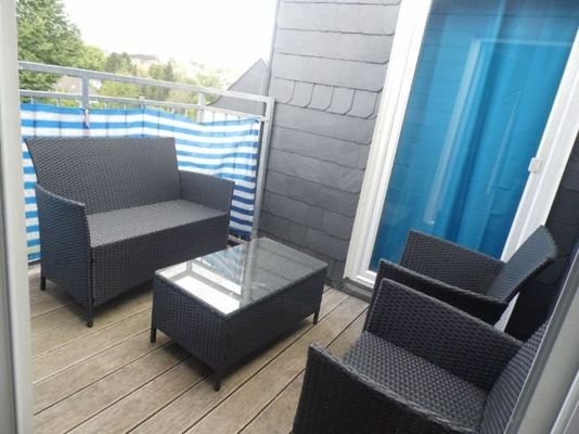 Gemütliche Dachterrasse im Sommer