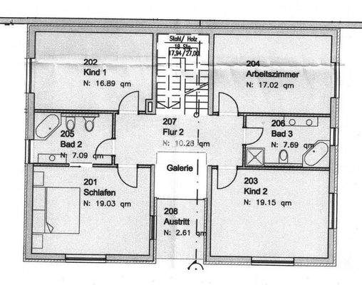 Grundriss Obergeschoss