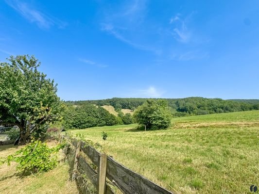 Ausblick vom Garten in die Umgebung