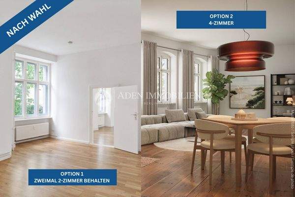 Nach Wahl: 4-Zi. oder zweimal 2-Zi