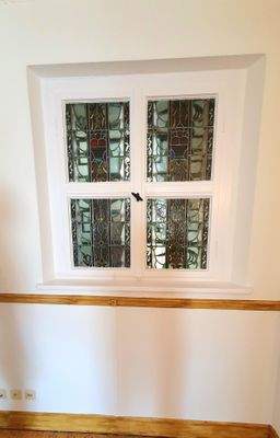 Bleiverglasung in der Diele