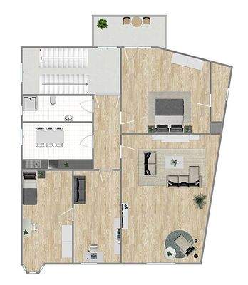 Stadtweg 6 Grundriss 2. Obergeschoss (nicht maßstabsgetreu)