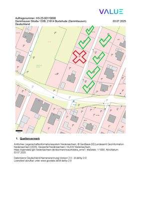 Flurkarte mit Markierung