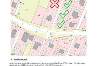 Flurkarte mit Markierung