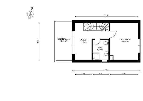 Grundriss 2. Obergeschoss