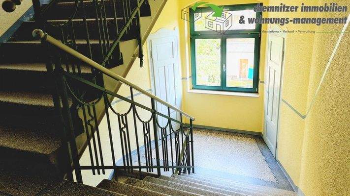 Treppenhaus mit Abstellräumen