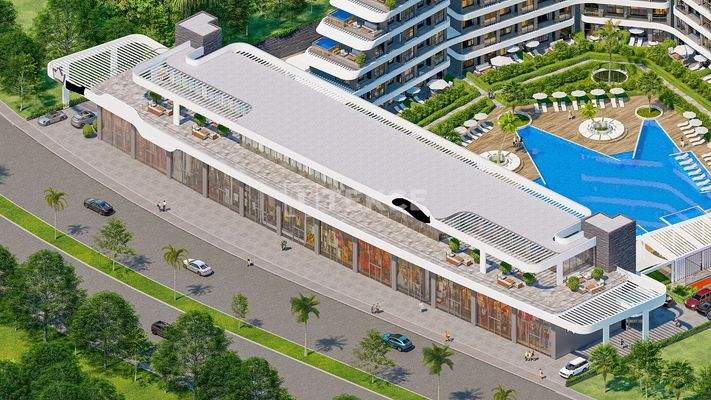 Shops with 3 Floors on the Main Road in Antalya Aksu